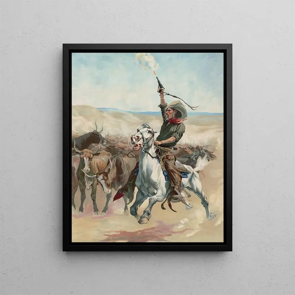 Gemälde À la tête d'une bousculade - . W. Elson | Kunstdruck