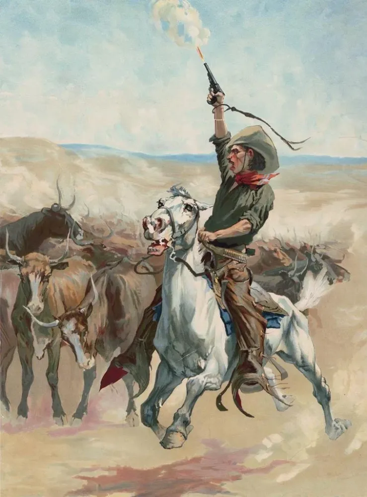 Gemälde À la tête d'une bousculade - . W. Elson | Kunstdruck
