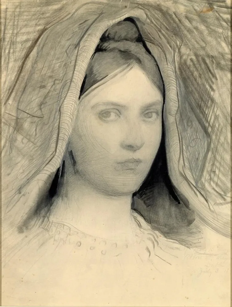Gemälde Tête de Mary B. Thayer - Abbott Handerson Thayer | Kunstdruck