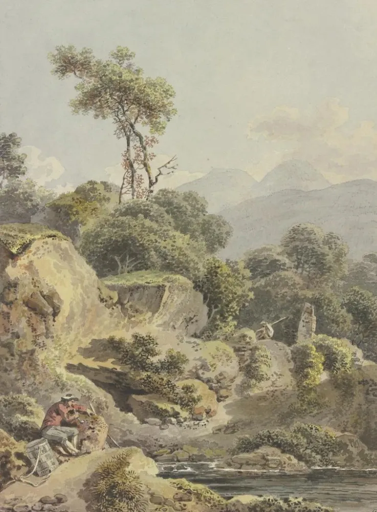 Gemälde Am Ufer der Birse bei Pierrepertuis - Balthasar Anton Dunker | Kunstdruck