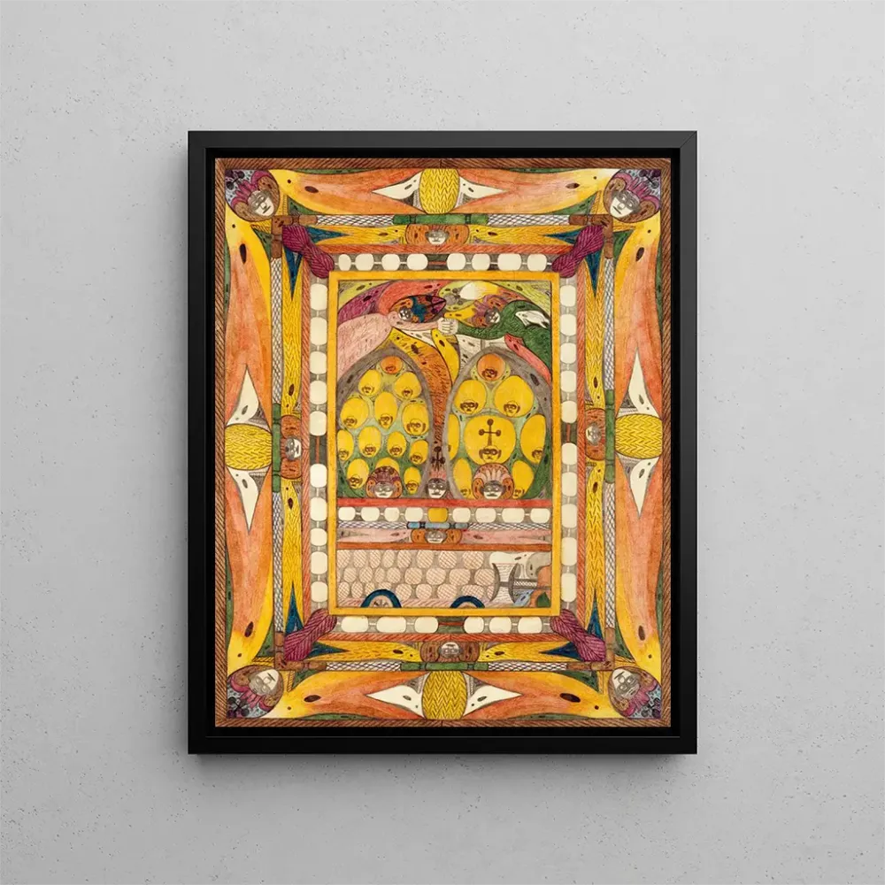 Gemälde Uhaja d'Inde, meine lieben Taufpaten und Taufpatinnen - Adolf Wölfli | Kunstdruck