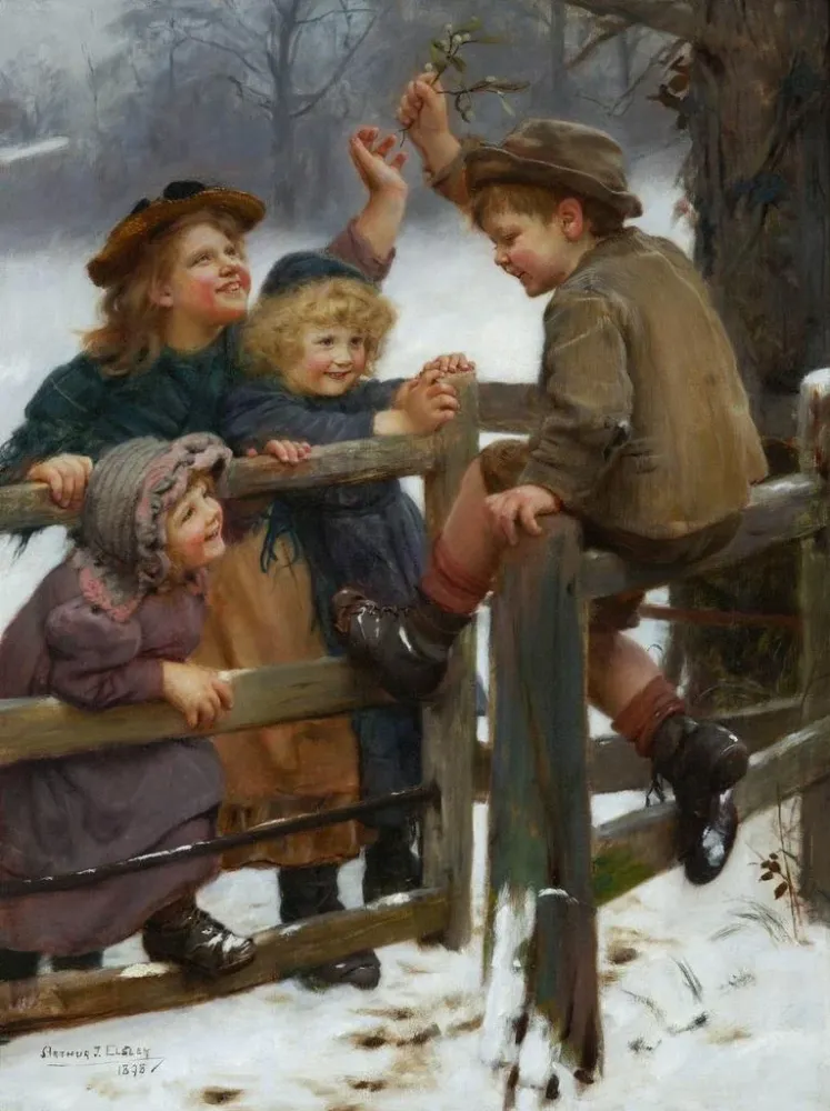 Gemälde und die Bucht - Arthur John Elsley | Kunstdruck