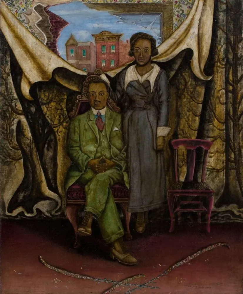 Gemälde Vater und Mutter - Walter Ellison | Kunstdruck