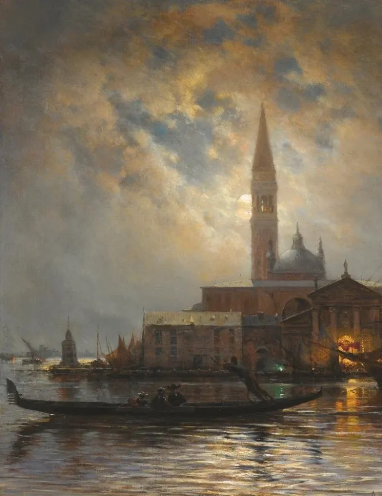 Gemälde Venedig im Mondschein - Alexey Petrovich Bogolyubov | Kunstdruck