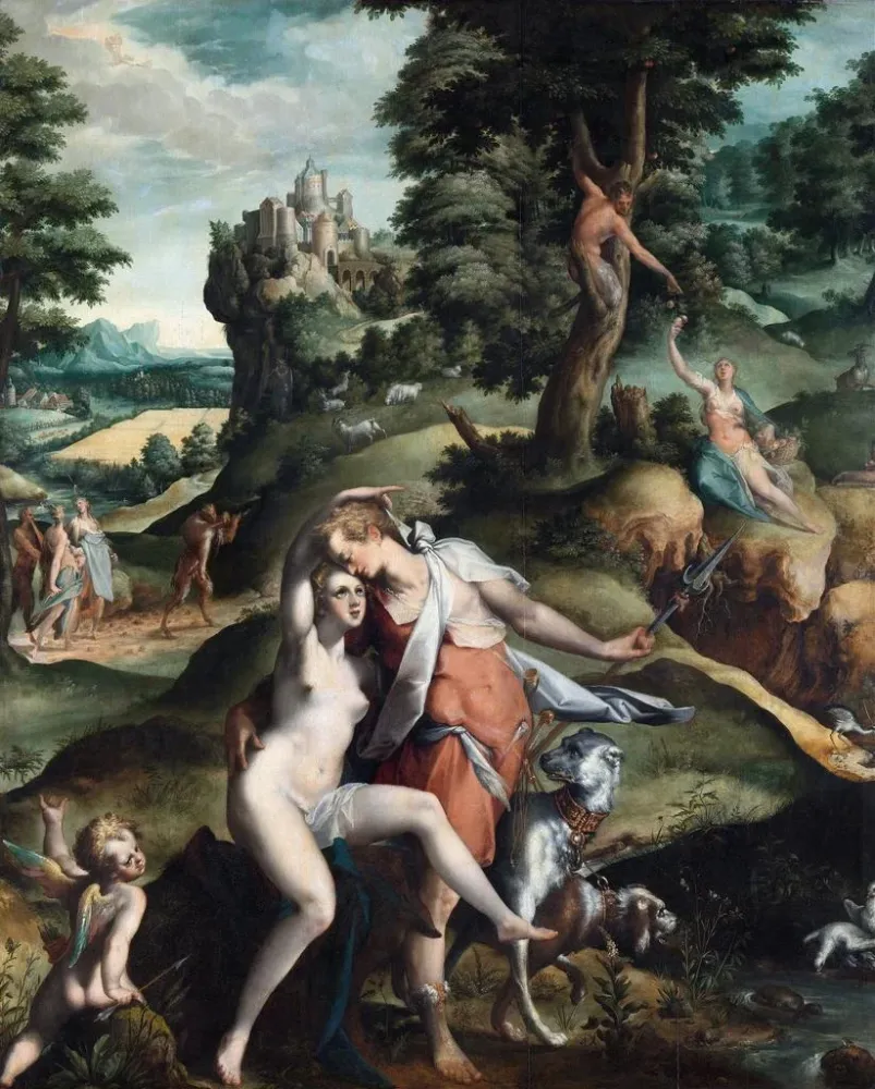 Gemälde Venus und Adonis - Bartholomaeus Spranger | Kunstdruck
