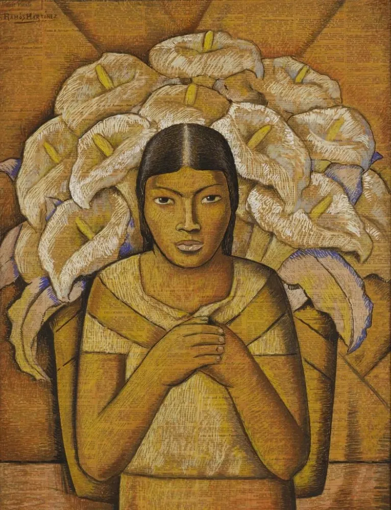 Gemälde Verkäufer von Alcatraces - Alfredo Ramos Martínez | Kunstdruck