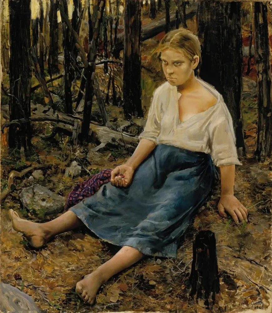 Gemälde Verloren - Akseli Gallen-Kallela | Kunstdruck