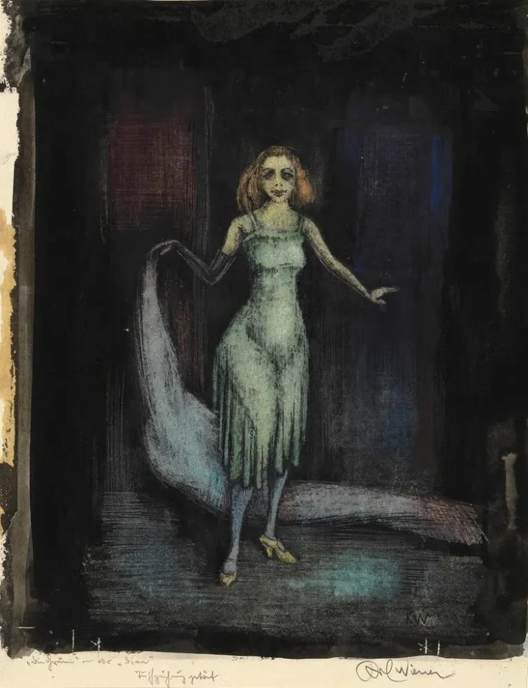 Gemälde La Verte en tant que diva du cinéma - Karl Wiener | Kunstdruck