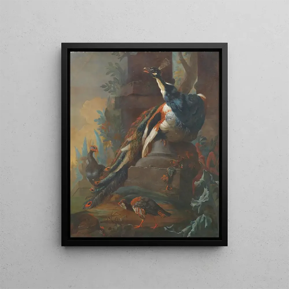 Gemälde Vögel der Nähe einer Ruine - Abraham Bisschop | Kunstdruck
