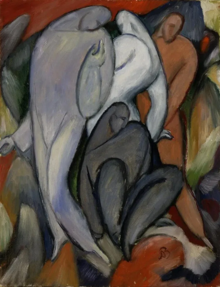 Gemälde Vier Pierrots - Albert Bloch | Kunstdruck