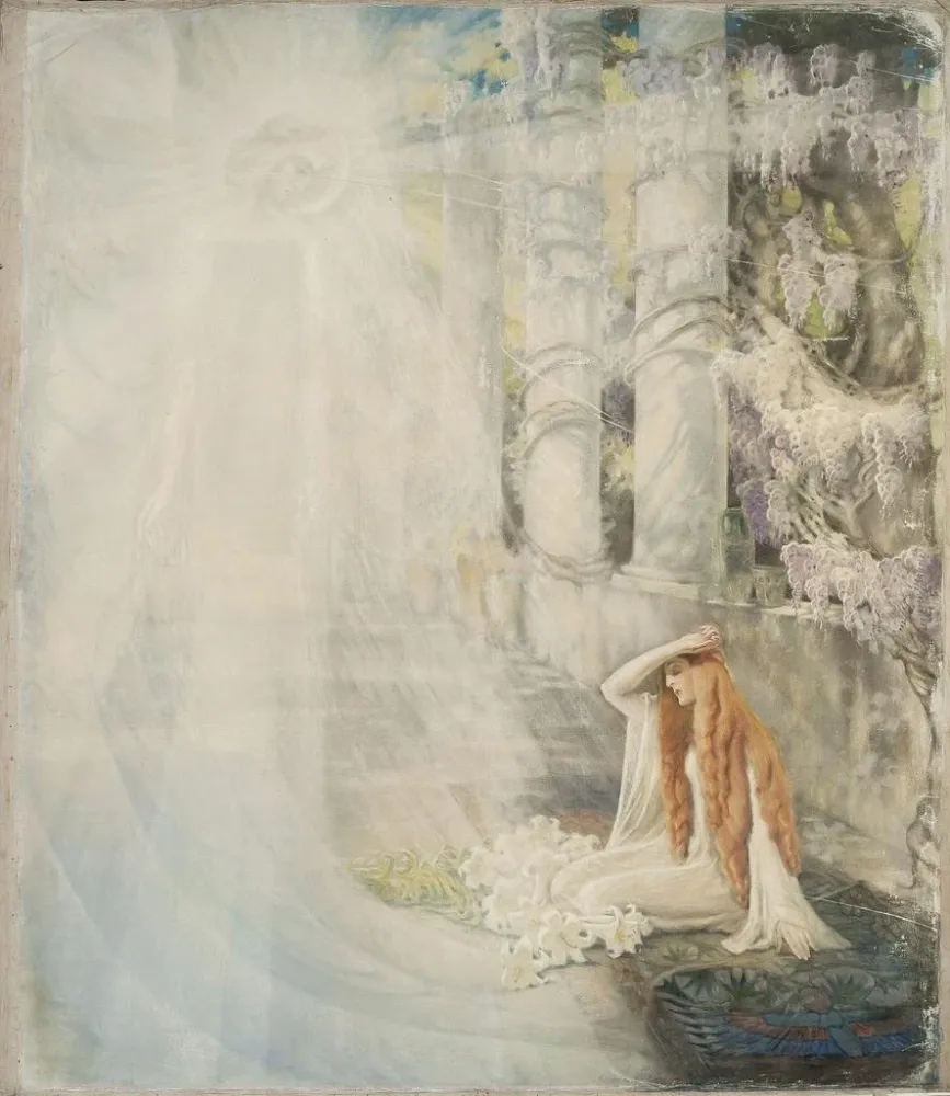 Gemälde Vision II : Skizze für die Verkündigung - Kazimierz Stabrowski | Kunstdruck