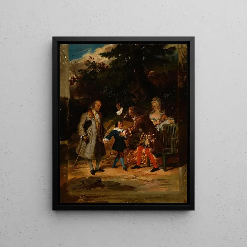 Gemälde Voltaire segnet den Enkel von Franklin - Achille Devéria | Kunstdruck