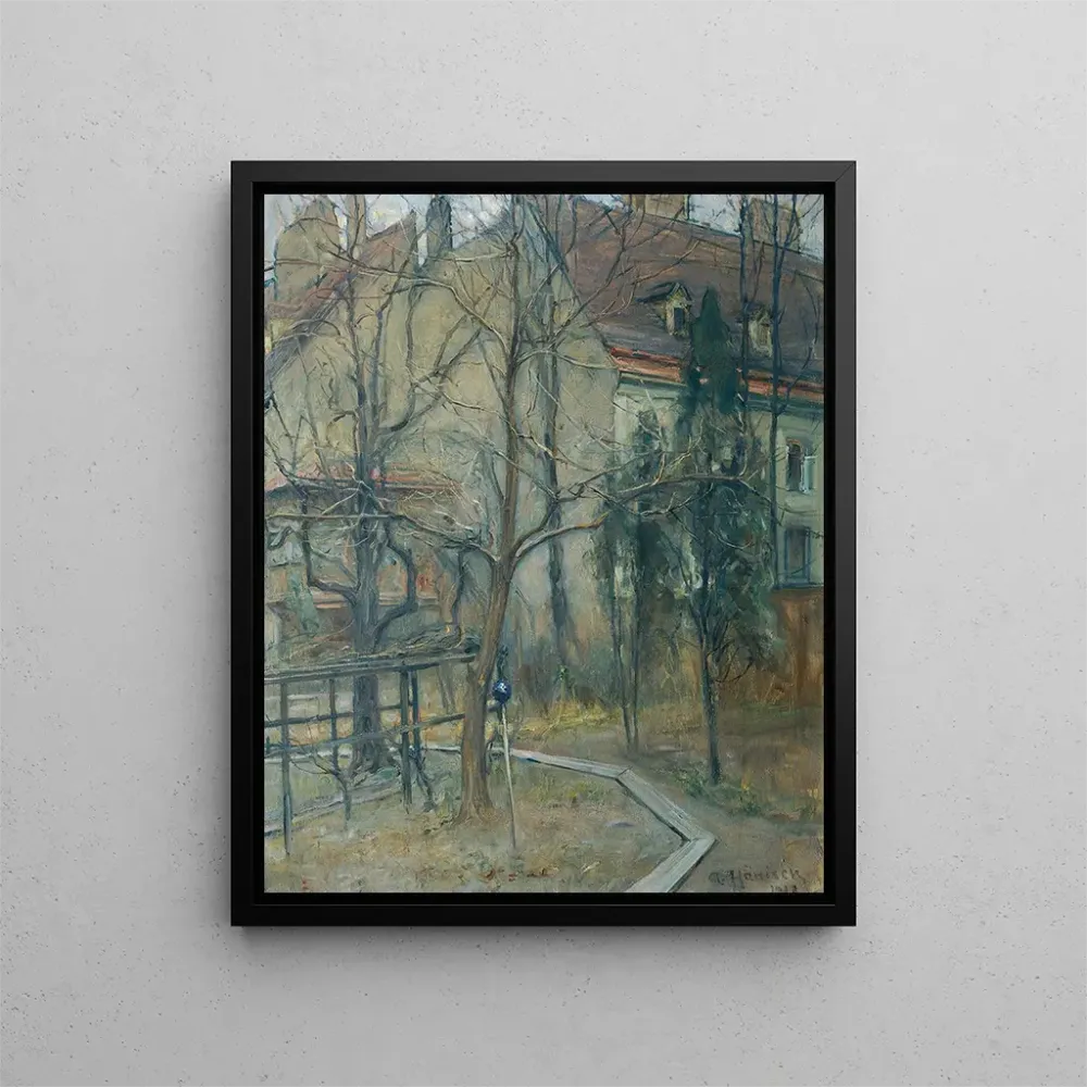 Gemälde Vue d'une sombre journée d'hiver depuis la fenêtre de mon studio - Alois Hnisch | Kunstdruck