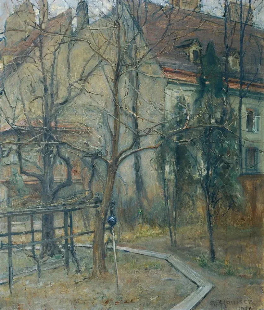 Gemälde Vue d'une sombre journée d'hiver depuis la fenêtre de mon studio - Alois Hnisch | Kunstdruck
