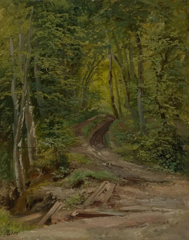 Gemälde Waldinneres - Adolf Heinrich Lier | Kunstdruck