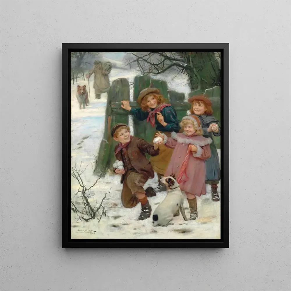 Gemälde Warten Sie, er kommt - Arthur John Elsley | Kunstdruck