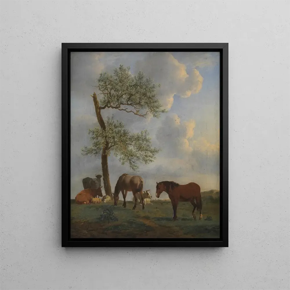 Gemälde Weide mit Pferden und Rindern - Adriaen van de Velde | Kunstdruck