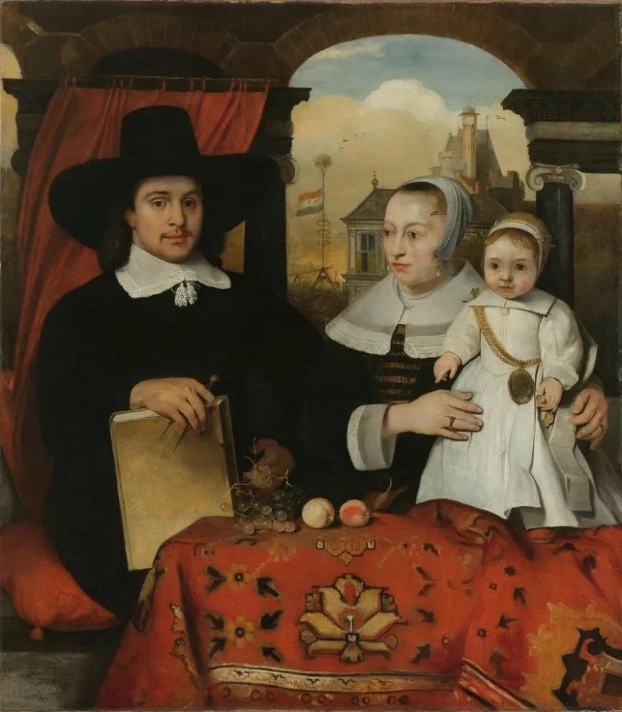Gemälde Willem van der Helm c. 1625-75 Architekt der Stadt Leiden mit seiner Ehefrau Belytgen Cornelisdr van der Schelt d....
