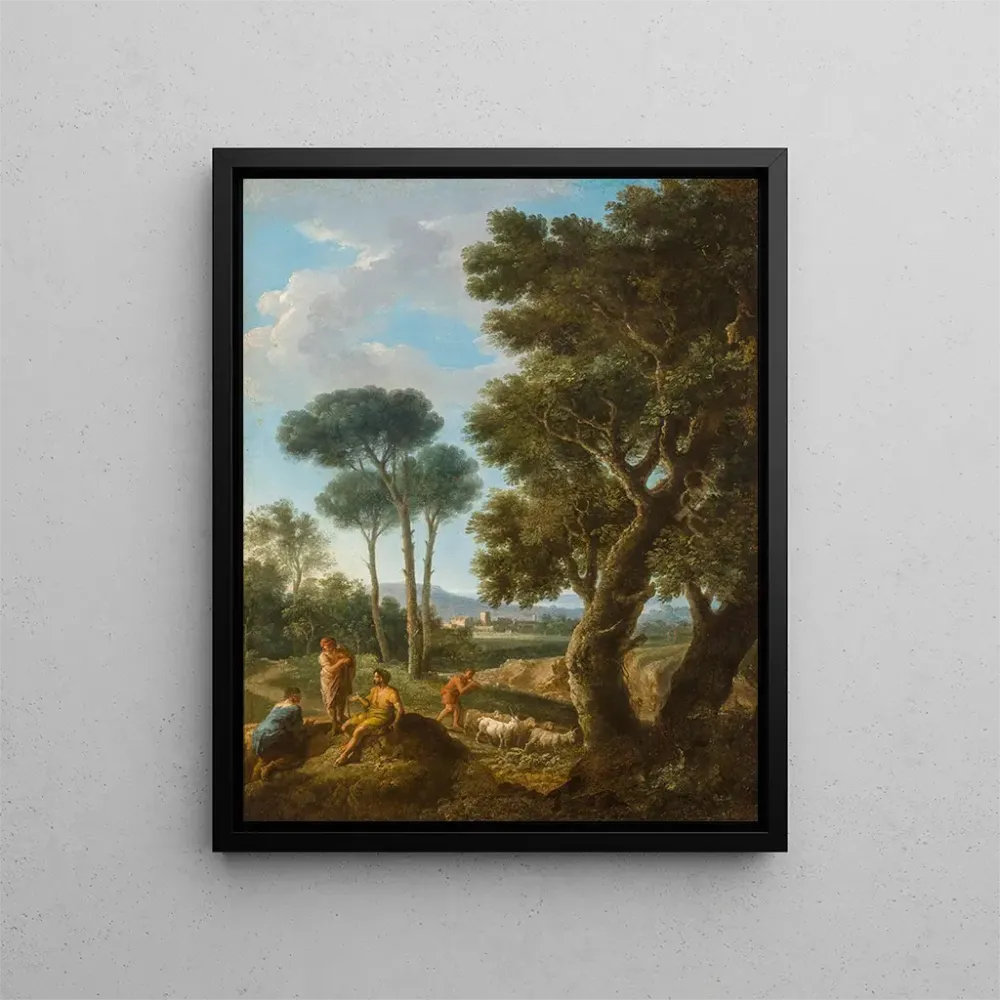Gemälde Ziegenzüchter einer italienischen Landschaft - Andrea Locatelli | Kunstdruck