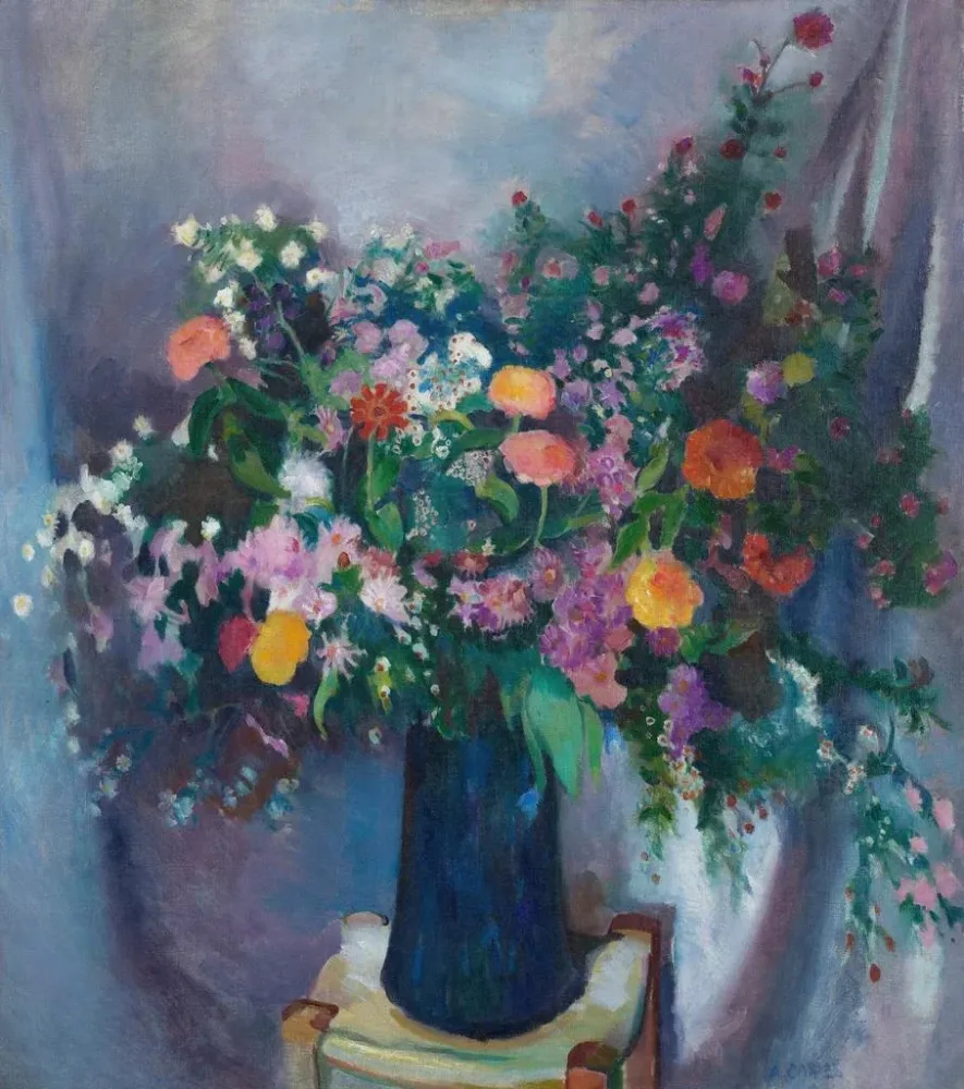 Gemälde Zinnias und Astern - Arthur Beecher Carles | Kunstdruck