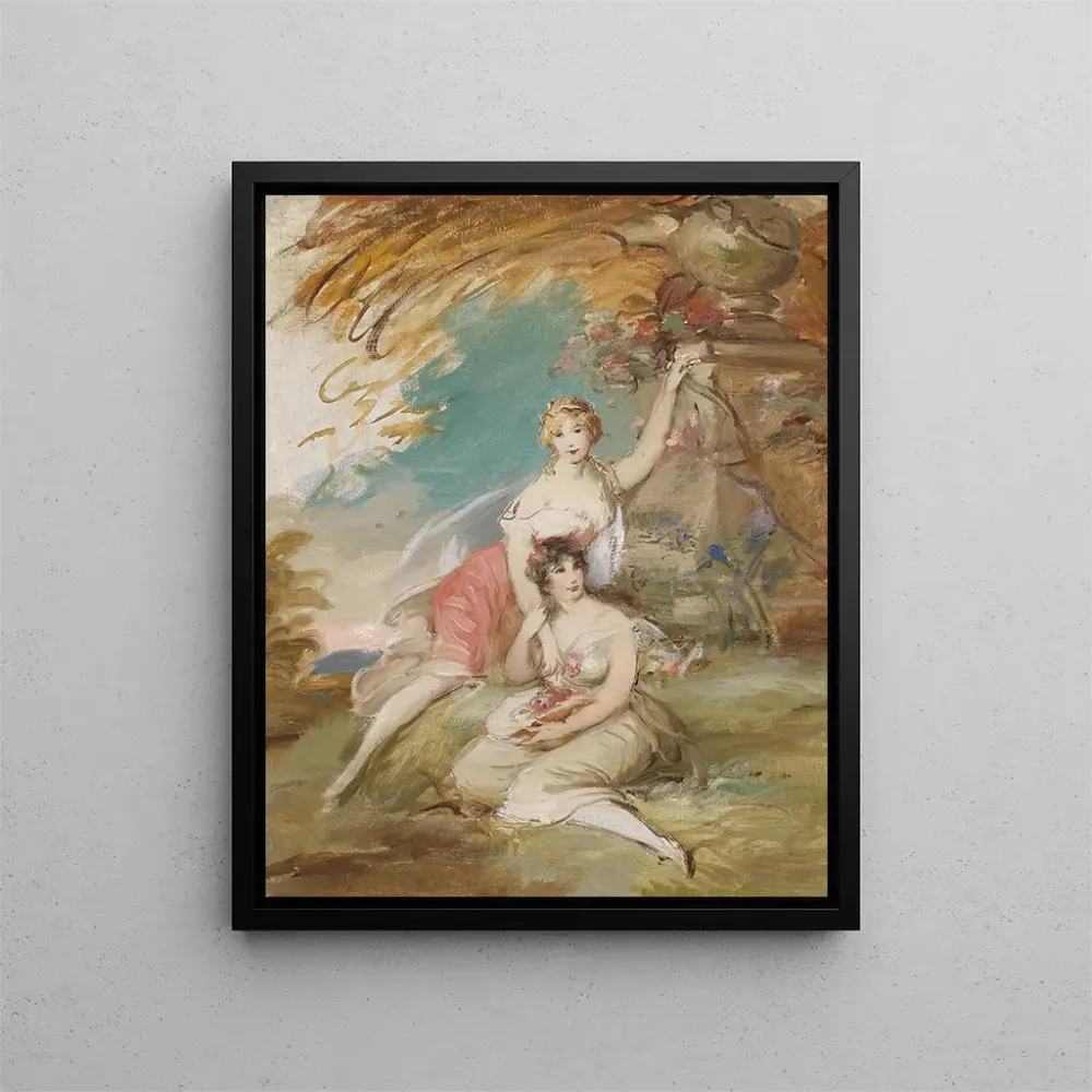 Gemälde Zwei Grazien der Landschaft - Adolf Pirsch | Kunstdruck