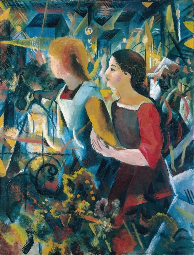 Gemälde Zwei Mädchen - August Macke | Kunstdruck