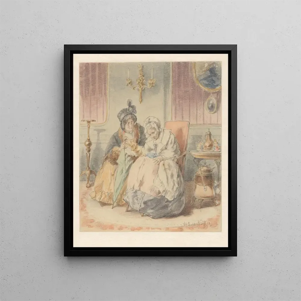Gemälde Zwei sitzende Frauen einem Interieur - Alexander Hugo Bakker Korff | Kunstdruck
