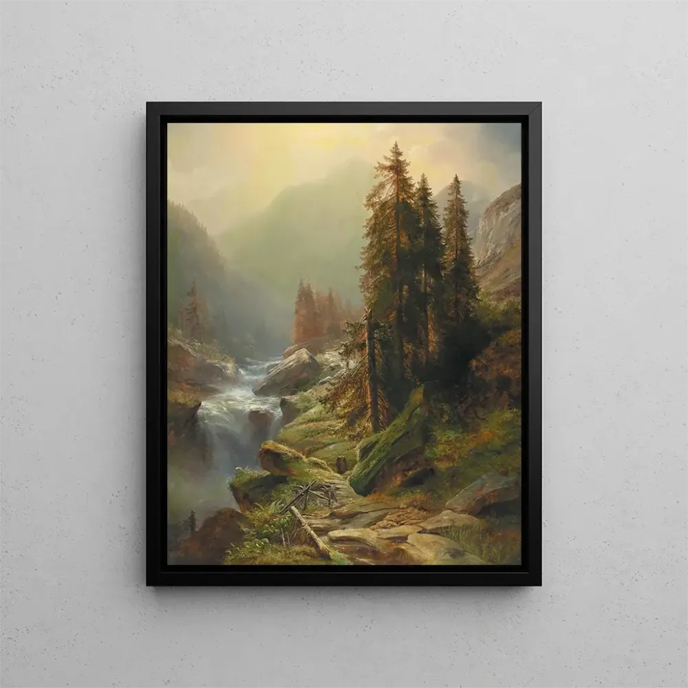 Großes Berglandschaft-Gemälde - Albert Zimmermann | Kunstdruck