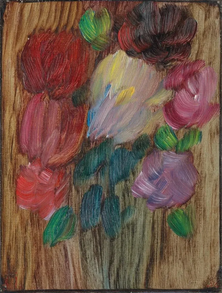 Großes Stillleben mit Pfingstrosen bei Dämmerung - Alexej von Jawlensky | Kunstdruck