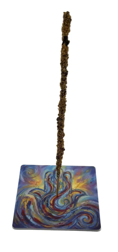 Hamsa – Motiv 1 | Abstrakter Räucherstäbchenhalter aus Acryl - 10 × 10 cm