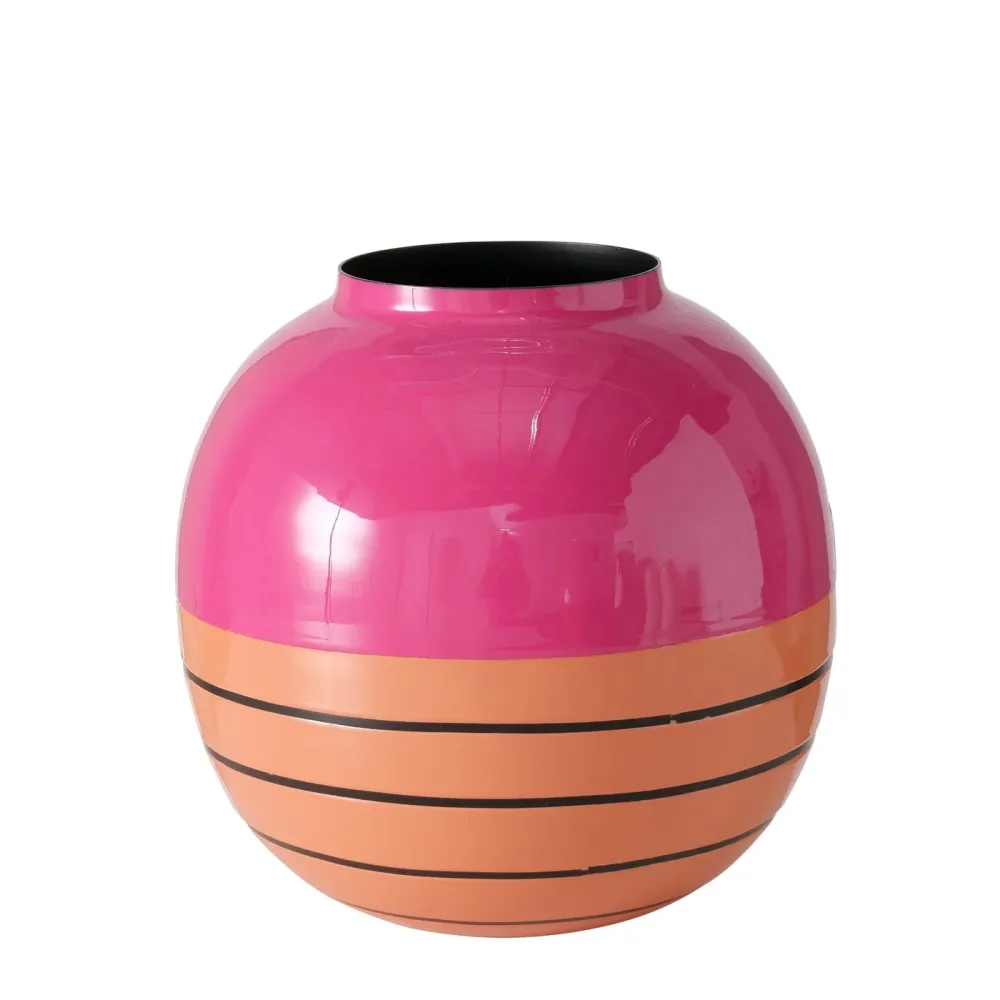 Handgefertigte Vase Tucol – Moderne Eleganz Orange und Pink