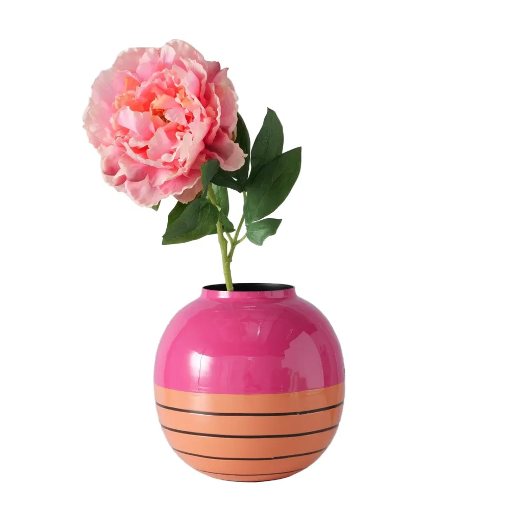 Handgefertigte Vase Tucol – Moderne Eleganz Orange und Pink