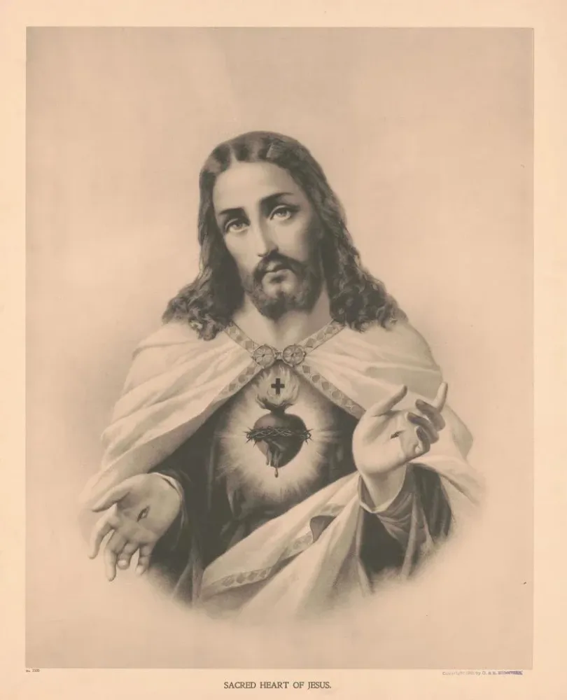 Heiliges Gemälde - Herz Jesu - O. S. Silberman | Kunstdruck
