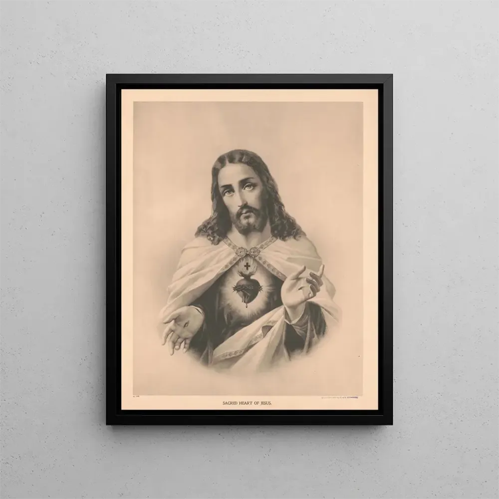 Heiliges Gemälde - Herz Jesu - O. S. Silberman | Kunstdruck