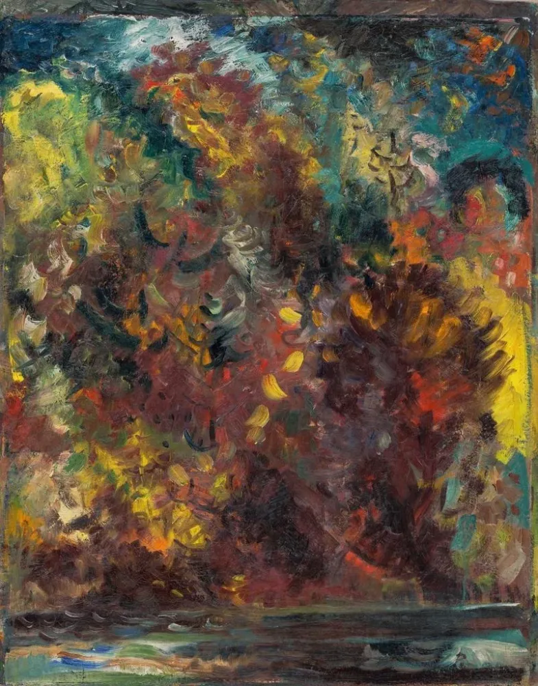 L Herbst am Flussufer - Arnold Peter Weisz-Kubínč | Kunstdruck