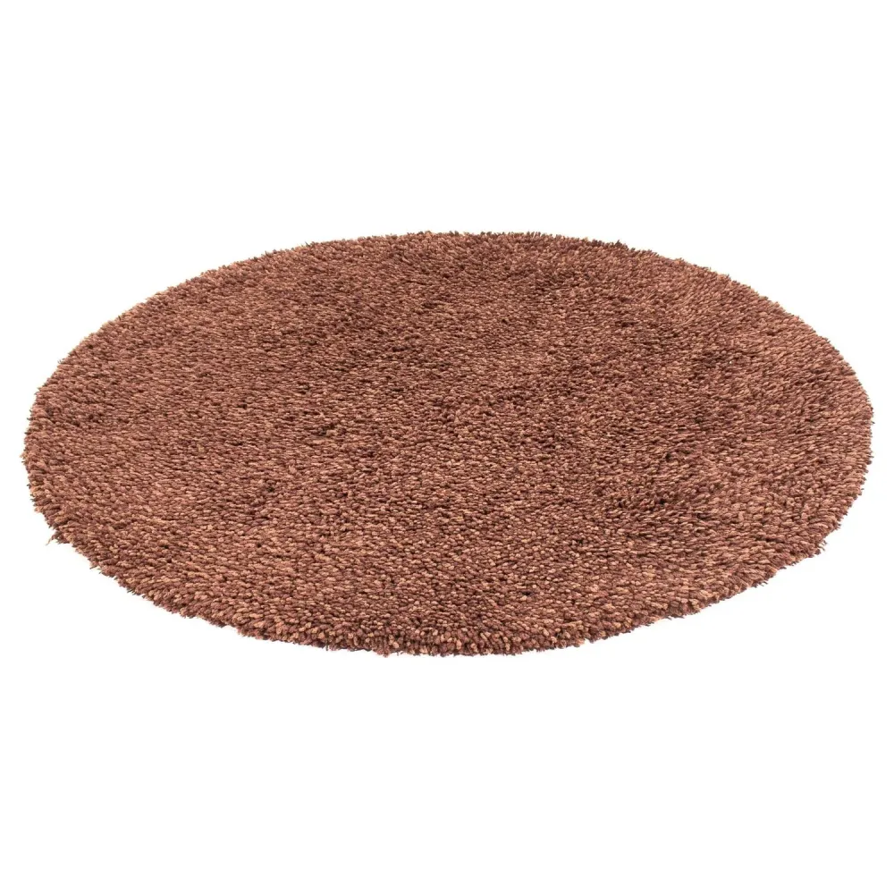 Hochflor Teppich 150 x 150 cm - braun
