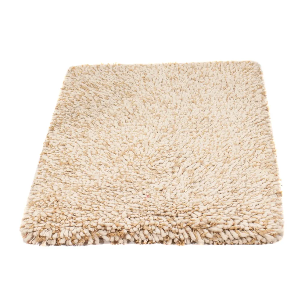 Hochflor Teppich - 90 x 60 cm - beige