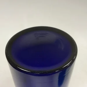 Holmegaard Kunstglas Vase / Flaske af Otto Brauer i blå farve