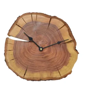 Holz Wanduhr aus Zwetschke Uhr 27x26 cm Unikat Handarbeit