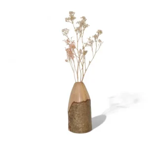Holzvase Haselnuss 19 cm Handarbeit gedrechselt Unikat