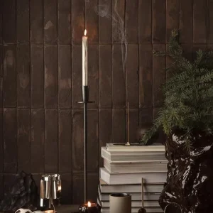 Hoy Casted Candle Holder Black