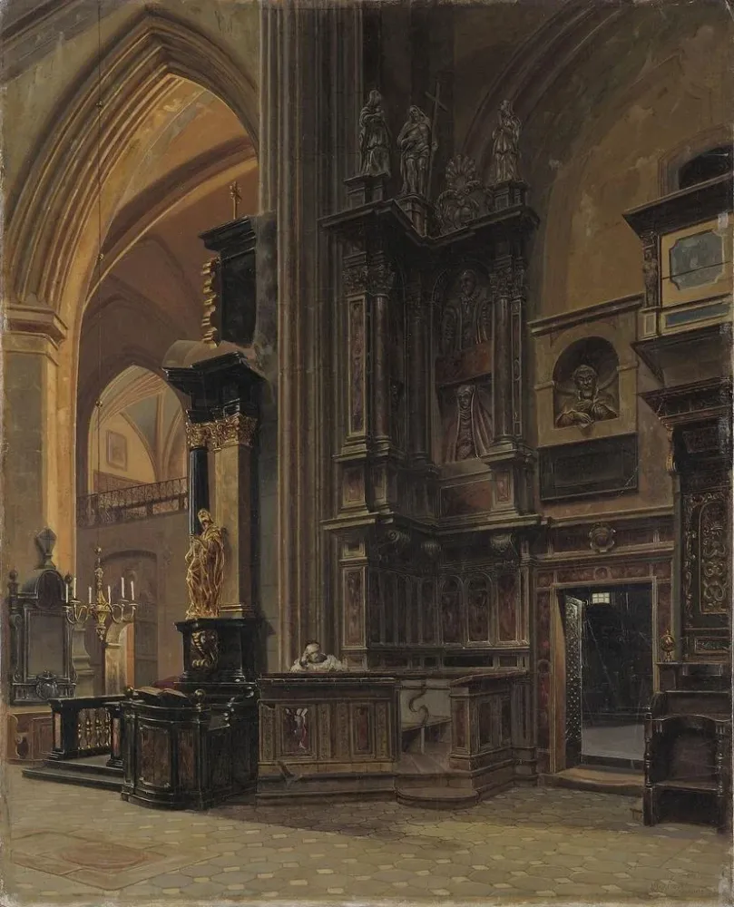 Innenansicht der Basilika Sainte-Marie Krakau - Aleksander Gryglewski | Kunstdruck