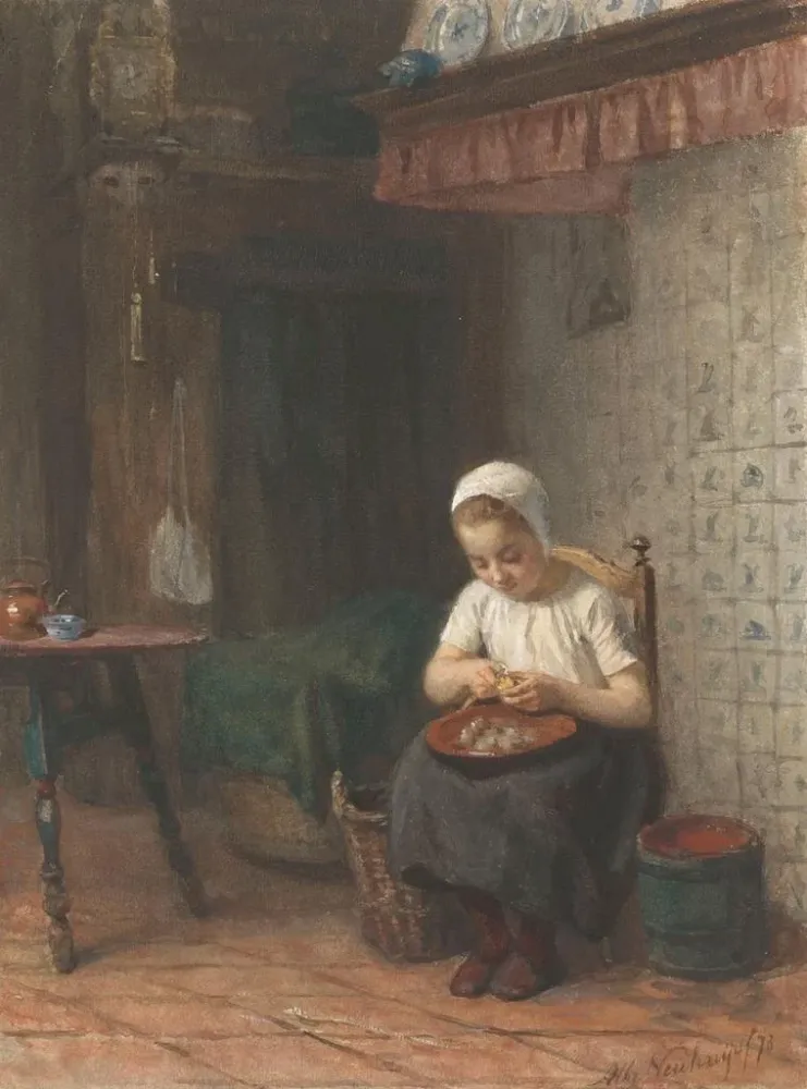 L Kartoffelschälers - Albert Neuhuys | Kunstdruck