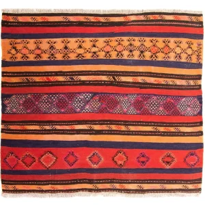 Kelim Teppich - Old 125 x 150 cm - mehrfarbig
