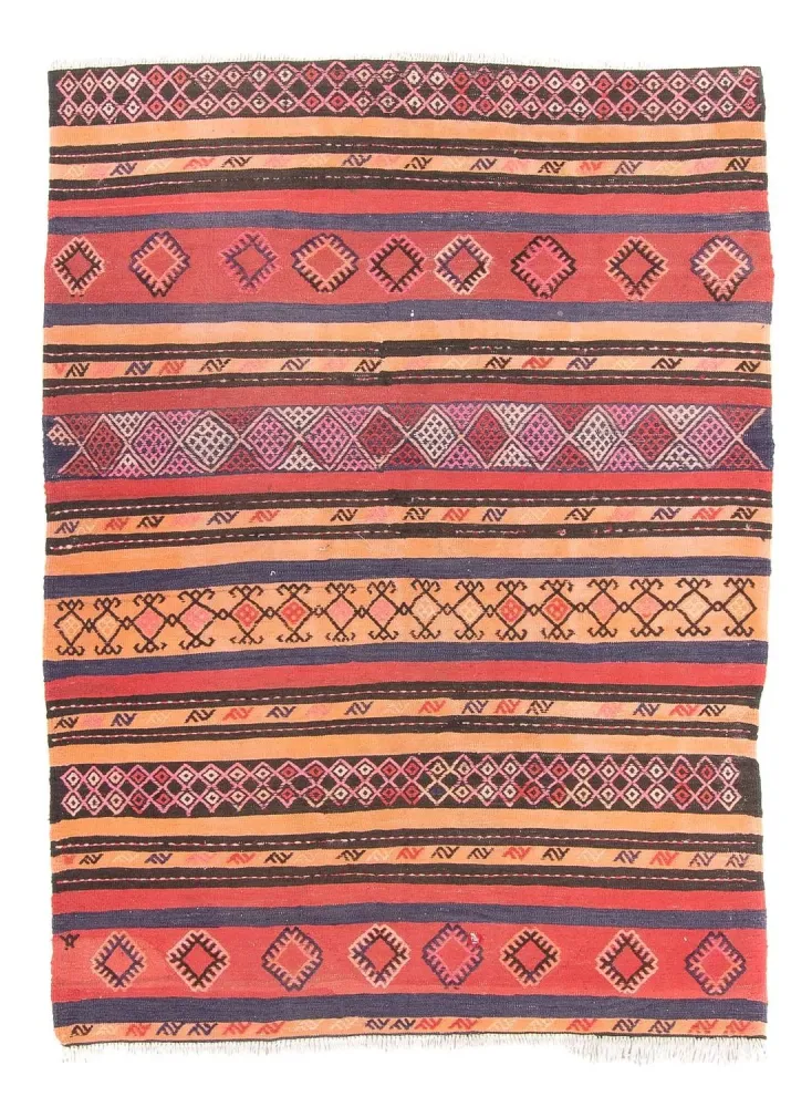 Kelim Teppich - Old - 210 x 150 cm - mehrfarbig