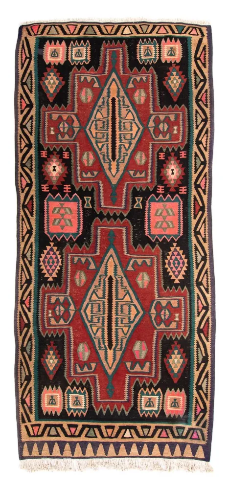 Kelim Teppich - Old 300 x 140 cm - mehrfarbig