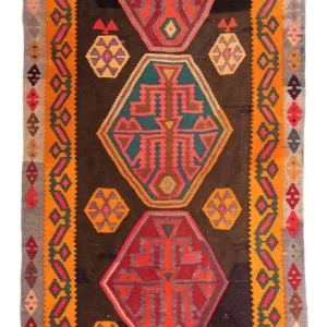 Kelim Teppich - Old 330 x 155 cm - mehrfarbig