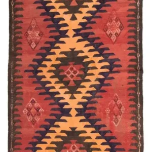 Kelim Teppich - Old 395 x 145 cm - mehrfarbig