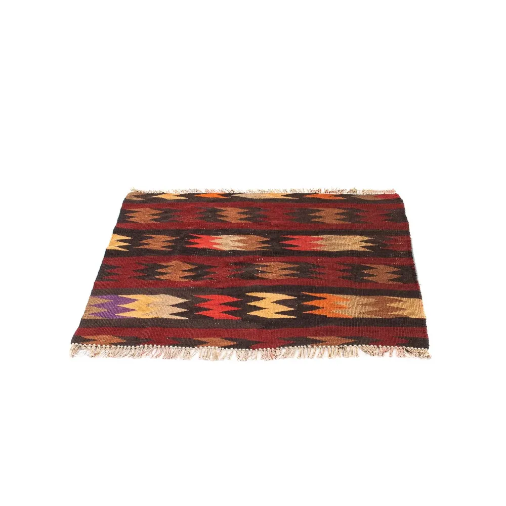 Kelim Teppich - Old 95 x 75 cm - mehrfarbig