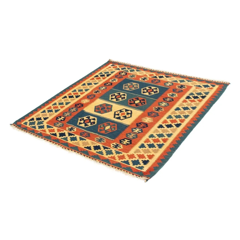 Kelim Teppich - Oriental 100 x 100 cm - mehrfarbig